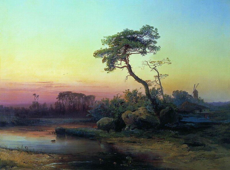 А.Саврасов "Пейзаж с сосной" 1854 г. Источник https://aria-art.ru/0/S/Sosna/1.html?ysclid=lhytz5r25h809867032