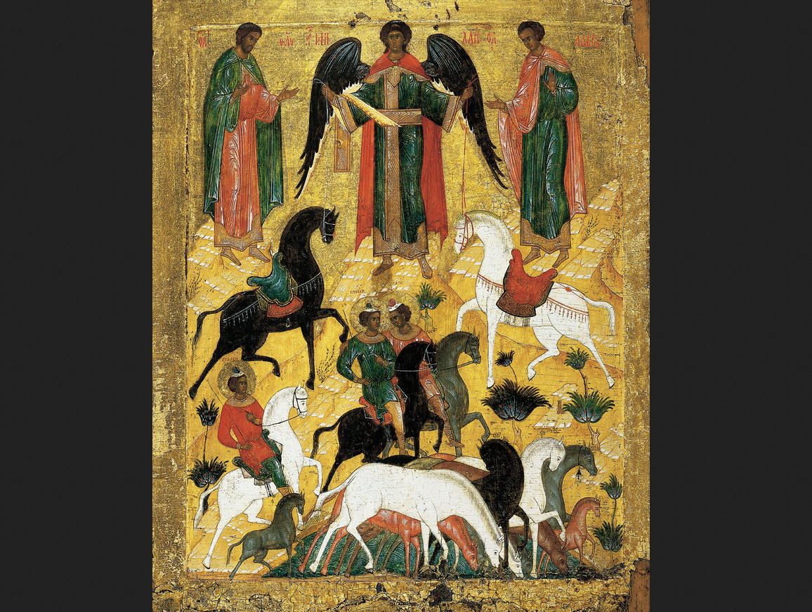 Чудо о Флоре и Лавре. Новгородская икона.