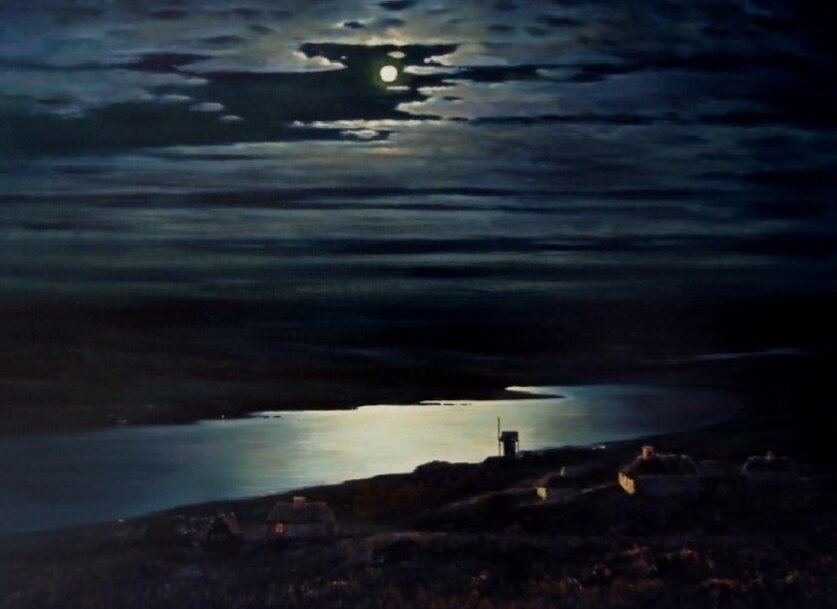 Куинджи. Лунная ночь на Днепре. Третьяковская галерея.