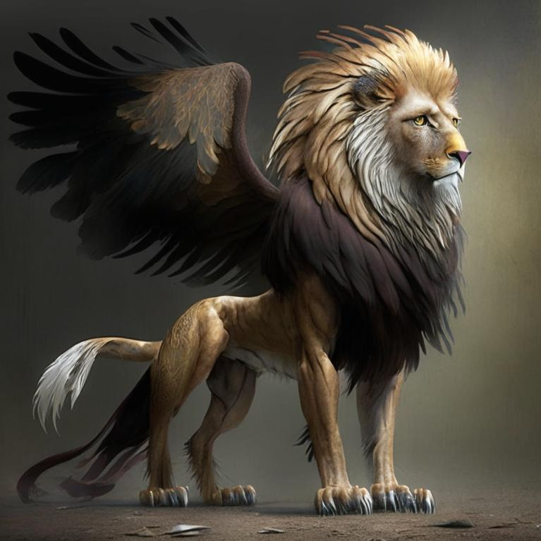 Тело льва голова орла