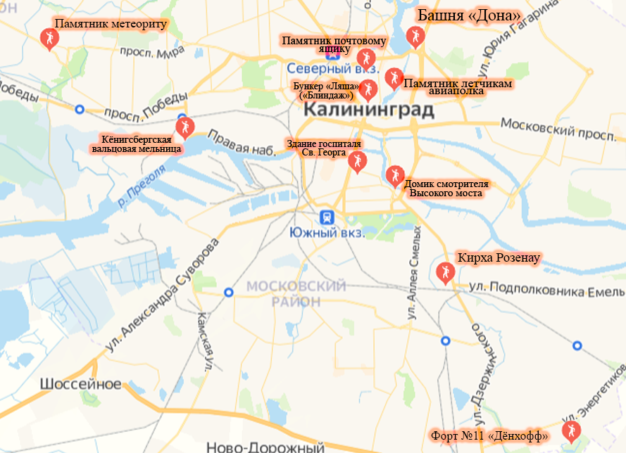 Общая карта мест для получения 3й степени