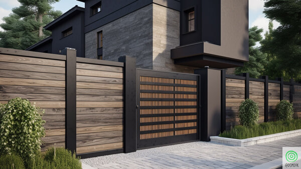 Горизонтальный забор из ДПК. Фото Дома ДПК.