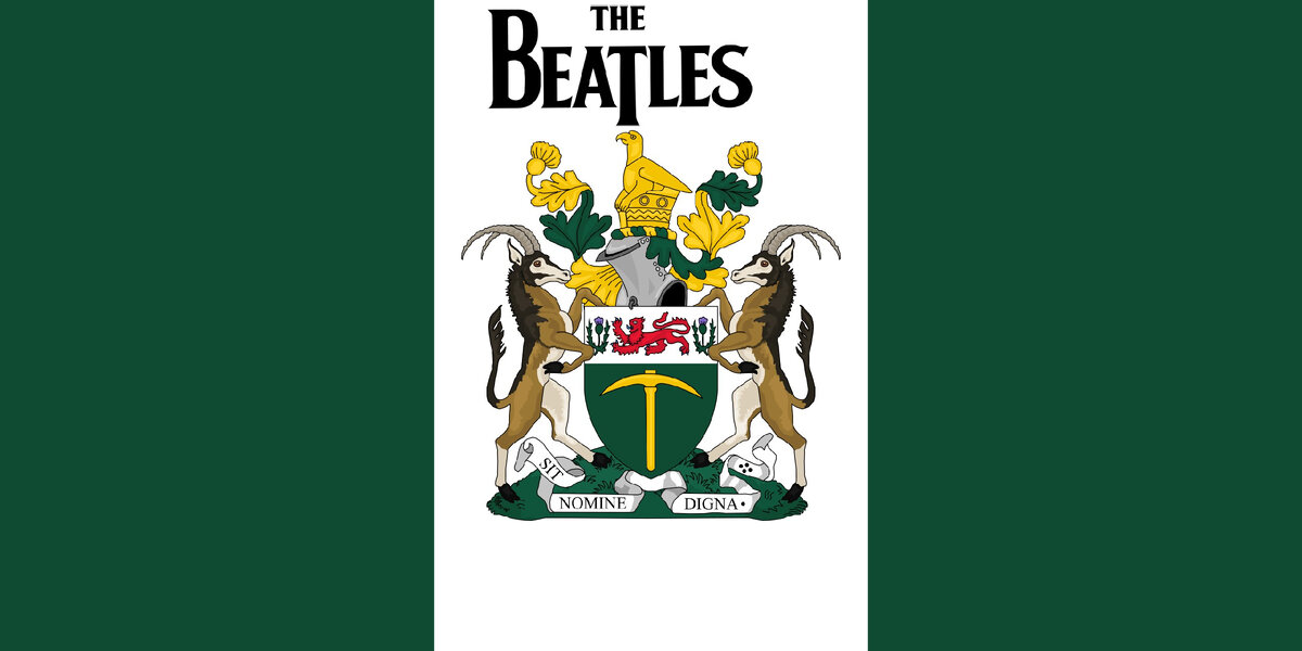 Флаг Родезии с логотипом The Beatles