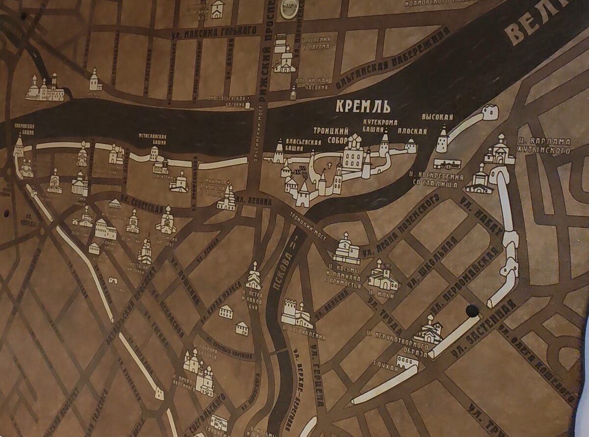 Карта центра (висит в таверне Пожарка)