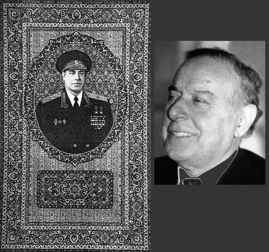 Алиев любуется ковром с собственным изображением в форме генерала КГБ. Фото из открытых источников сети Интернета