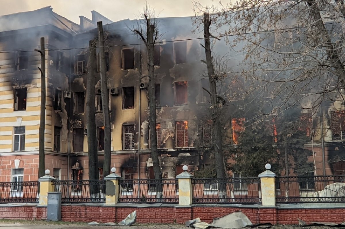 Пожар министерство обороны фото