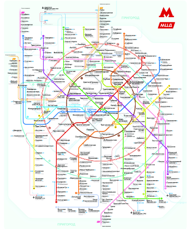 Схема метро Москвы