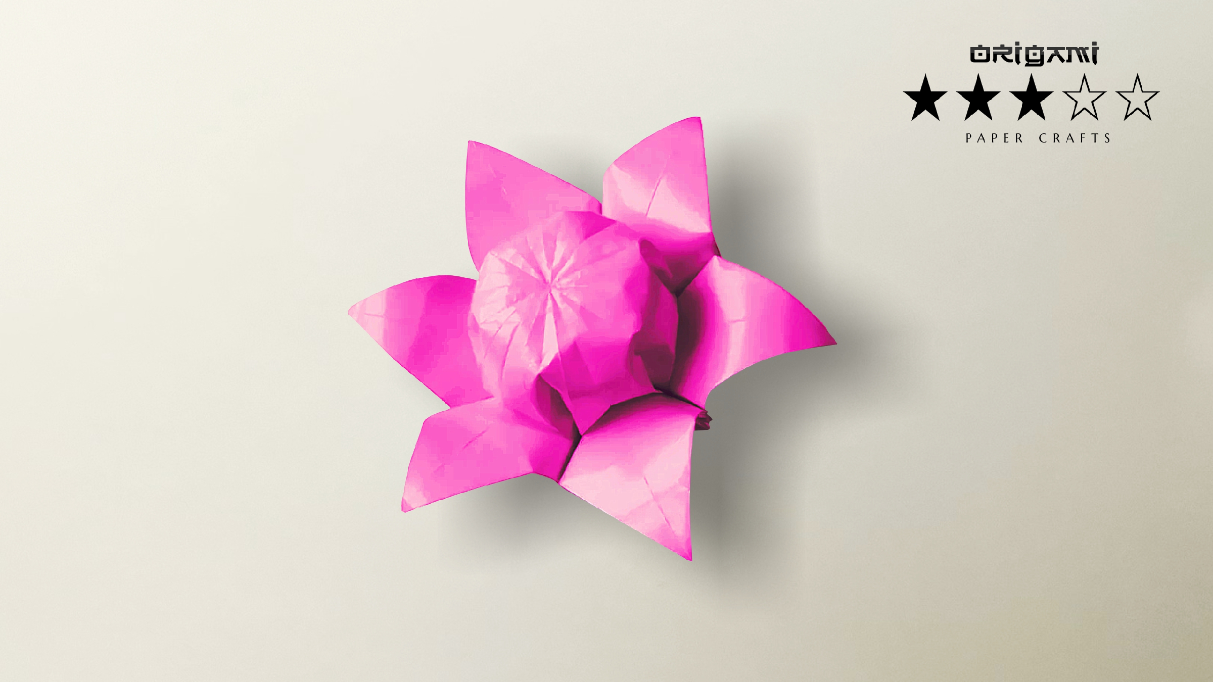 Оригами Бумажный 3Д цветок из листа бумаги. Подробный видео урок для детей.