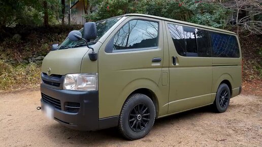 Соло кемпинг в Toyota High Ace | готовим лапшу в машине | Японская стоянка у реки