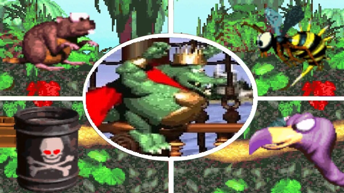 donkey kong country all bosses (2 player)