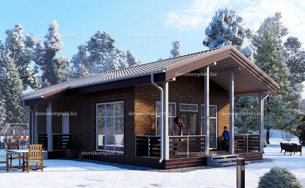 1-этажный дом из СИП панелей