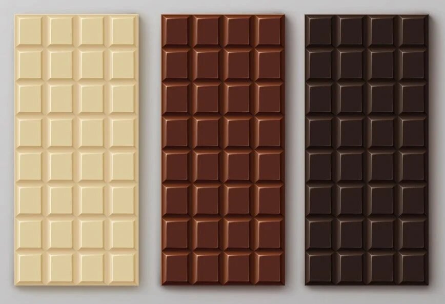 Горький, молочный, белый, темный шоколад - в чём различия и особенности шоколада