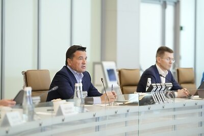    Губернатор Подмосковья Андрей Воробьев на совещании с руководящим составом правительства Московской области и главами городских округов © Пресс-служба Губернатора и Правительства Московской области
