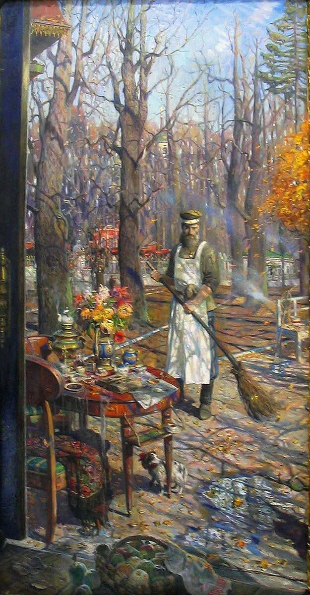 Павел Викторович Рыженко (1970-2014), "Дворник". Источник: http://павел-рыженко.рф/wp-content/uploads/2019/10/18.-Дворник.jpg
