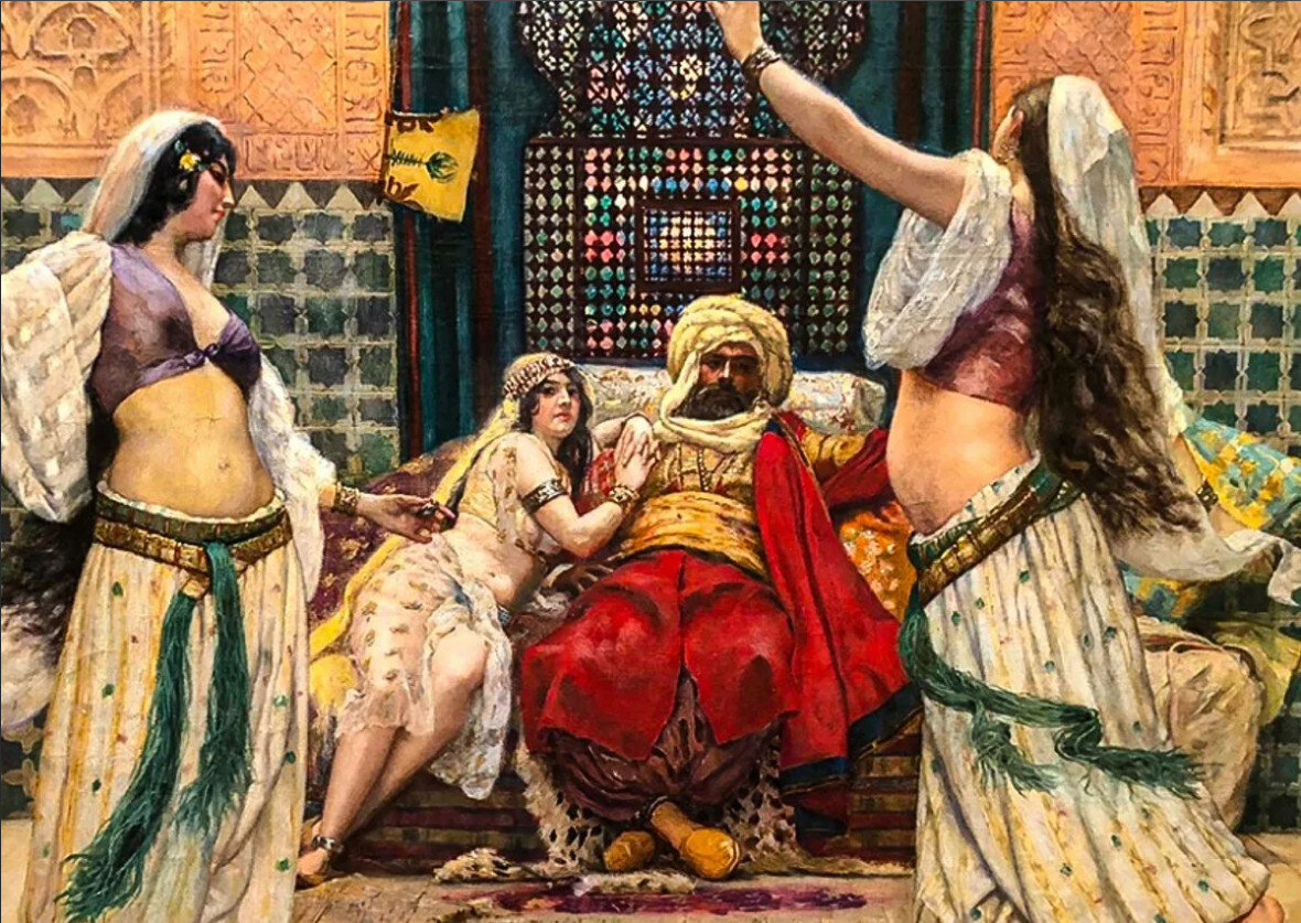 Картина султан с наложницами (открытые источники)
