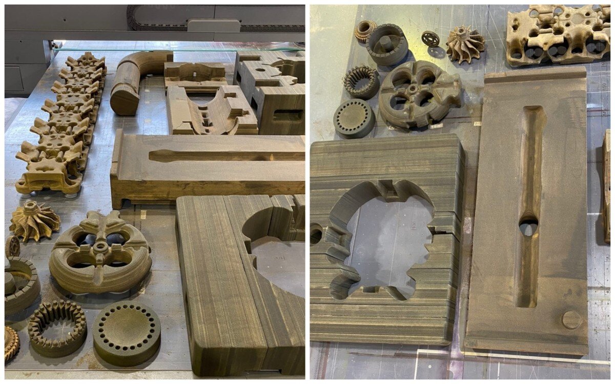 Элементы литейных форм, отпечатанные на принтере