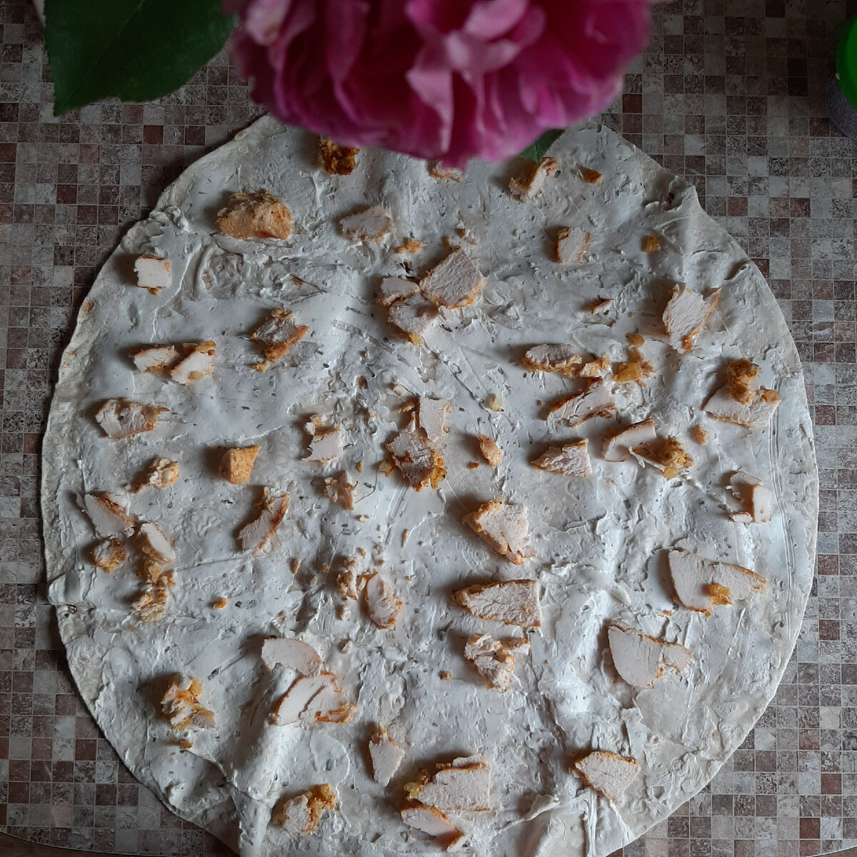 2 слой - 100 гр куриной грудки