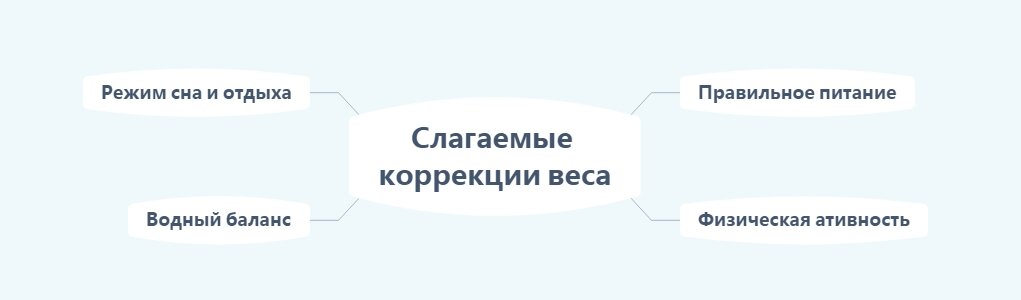 Слагаемые коррекции веса