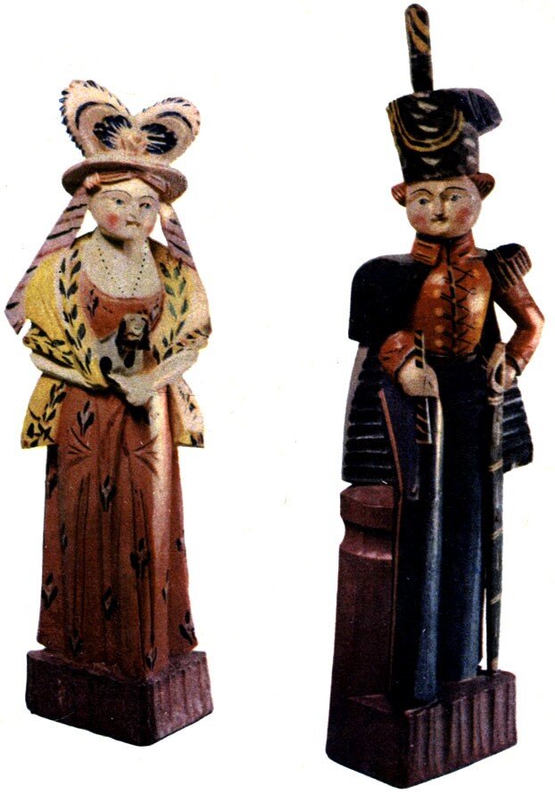 Деревянные раскрашенные игрушки (Богородское и Загорск).