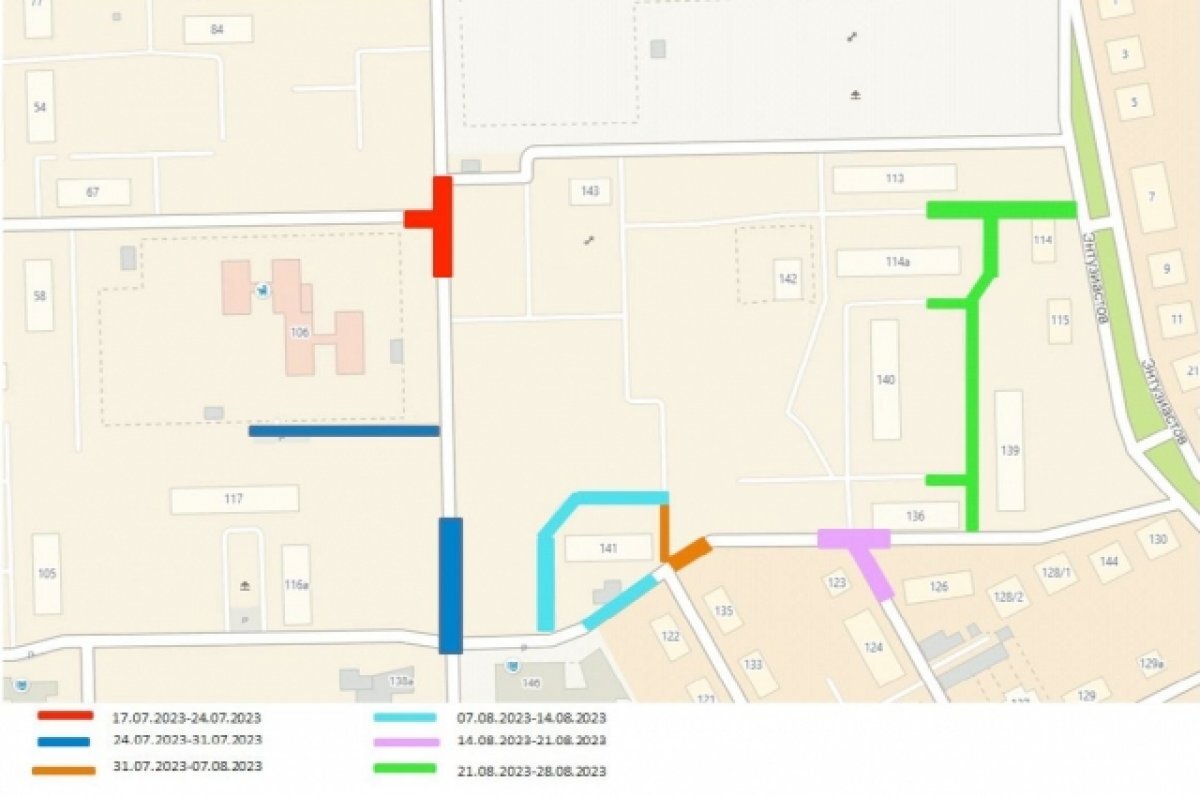 Схема перекрытия дорог на 9 мая тюмень