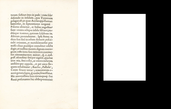 Страница из книги «Об Этне». Дом Альда, 1496
