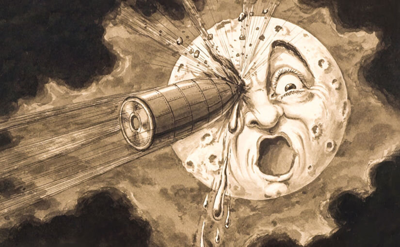 Это иллюстрация к роману Жюля Верна "Из пушки на Луну" . Но по моему к теме очень подходит...