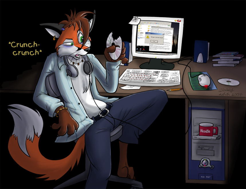 Office furry. Лис за компом. Лис хакер. Лиса и компьютер. Фурри лисица.