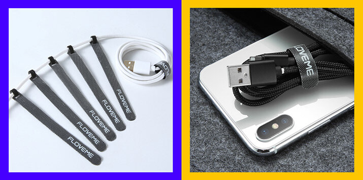 Удобные кабельные стяжки Floveme