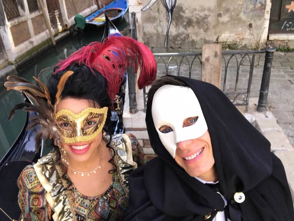 Присцилла и Гринт на карнавале в Венеции в 2018 году