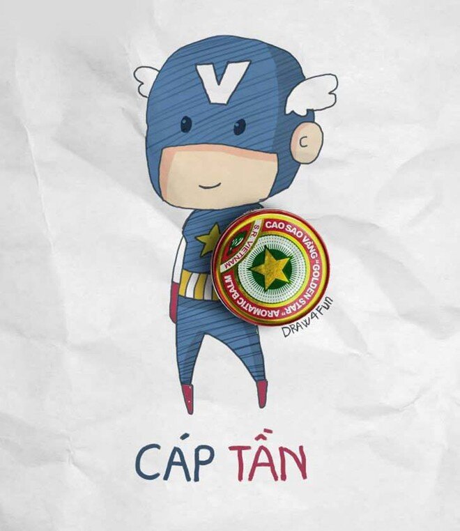 Капитан Америка держит щит из бальзама «звёздочка».