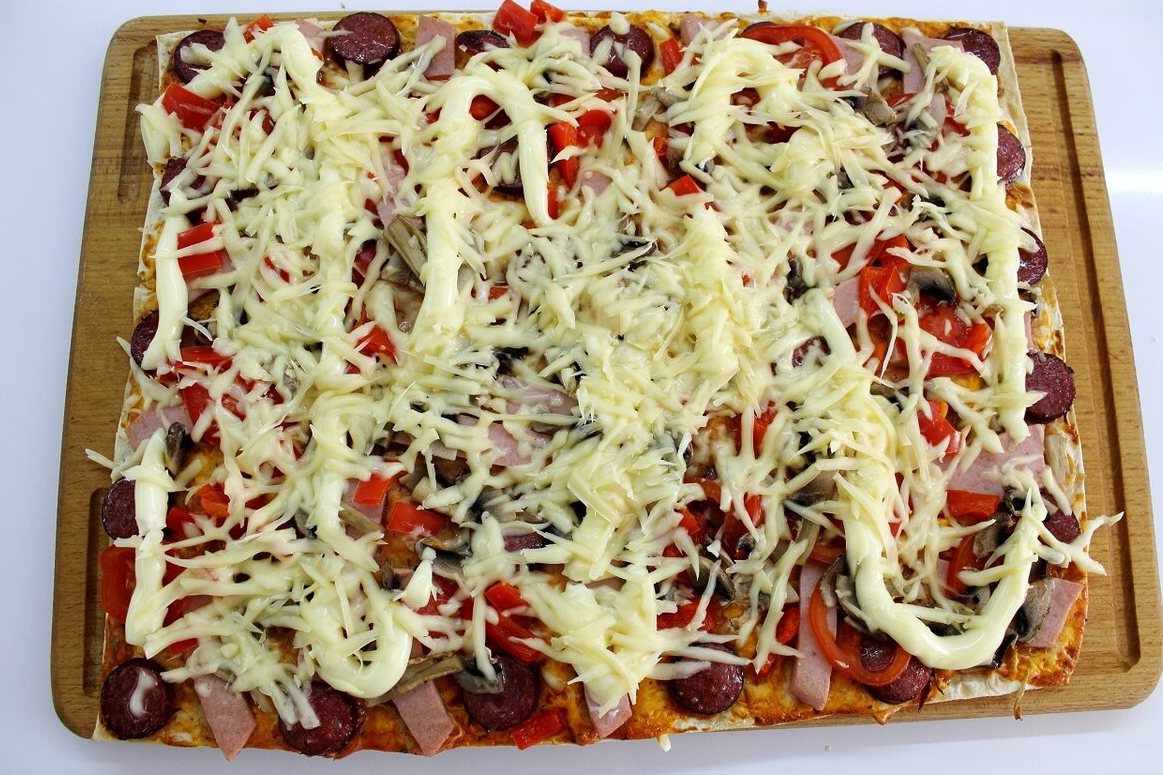 ПИЦЦА В ДУХОВКЕ НА ЛАВАШЕ ЗА 15 МИНУТ