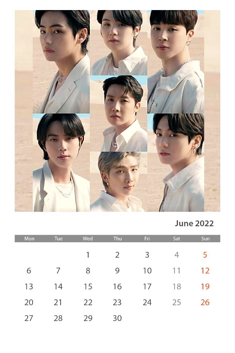 Календарь BTS в стиле PROFF