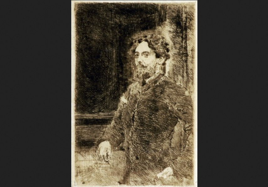 Джеймс Энсор. "Автопортрет". 1889 год