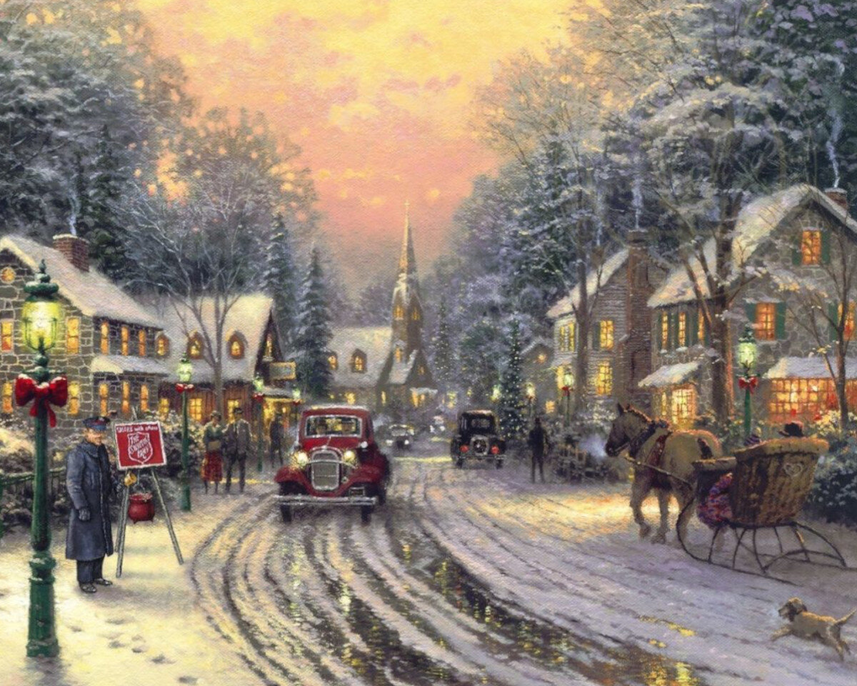 Thomas kinkade. Томас Кинкаде зимний пейзаж. Художник Томас Кинкейд картины Рождество. Американский художник Томас Кинкейд. Томас Кинкейд зима Рождество город.