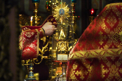    Пасхальная служба в Высоко-Петровском монастыре в Москве в 2021 году ©Пелагия Тихонова РИАМО