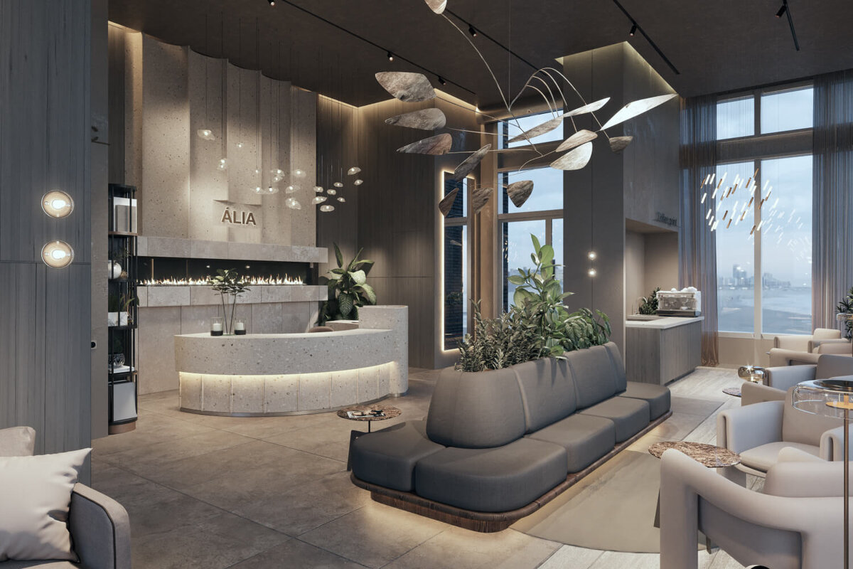 Лобби ЖК Alia Общий вид.