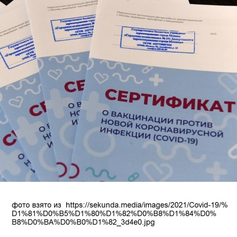 сертификат о вакцинации против ковид-19