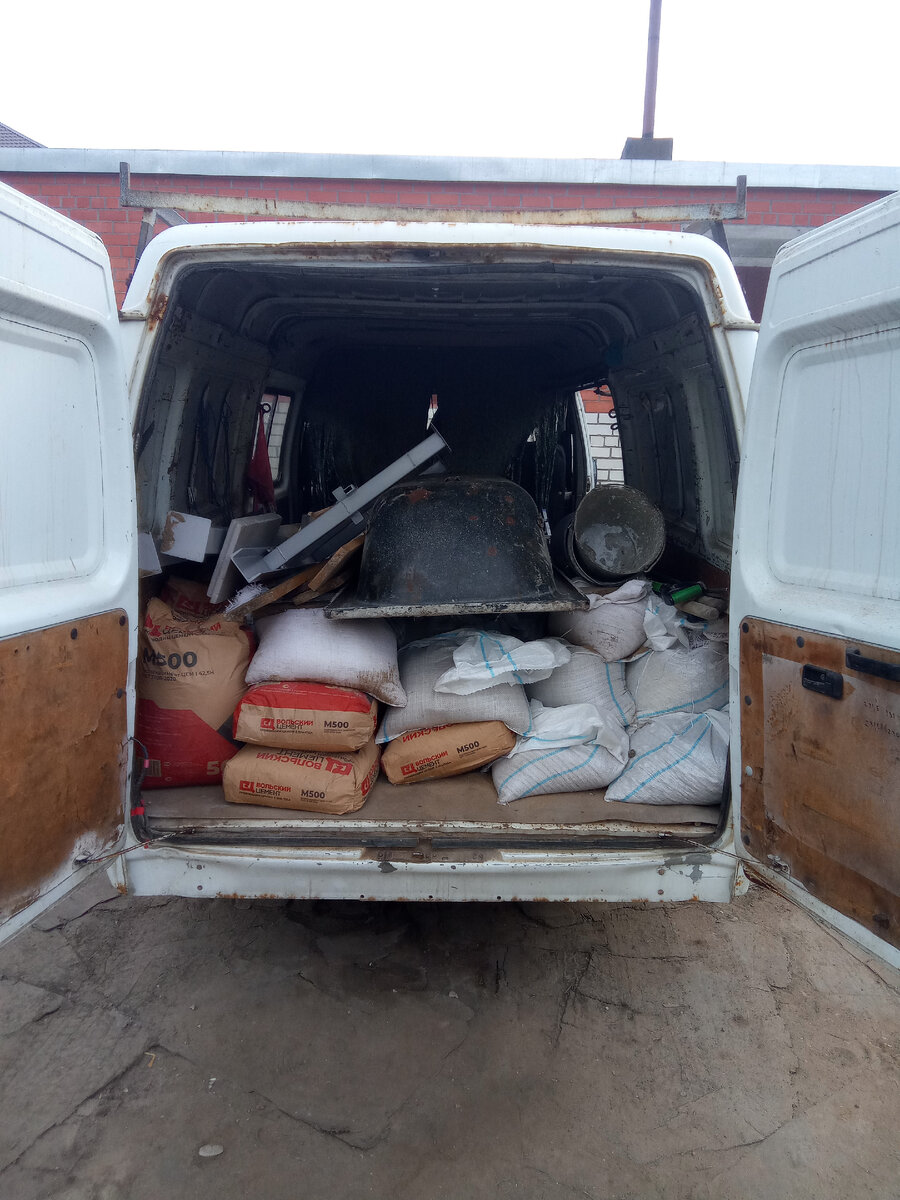 Грузим сыпучих материалов на 1 куб раствора