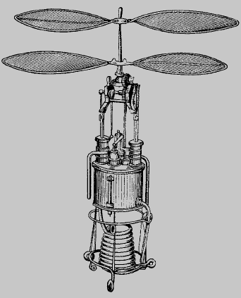 Картинка из свободных источников. Модель геликоптера д’Амекура (1863 г.)