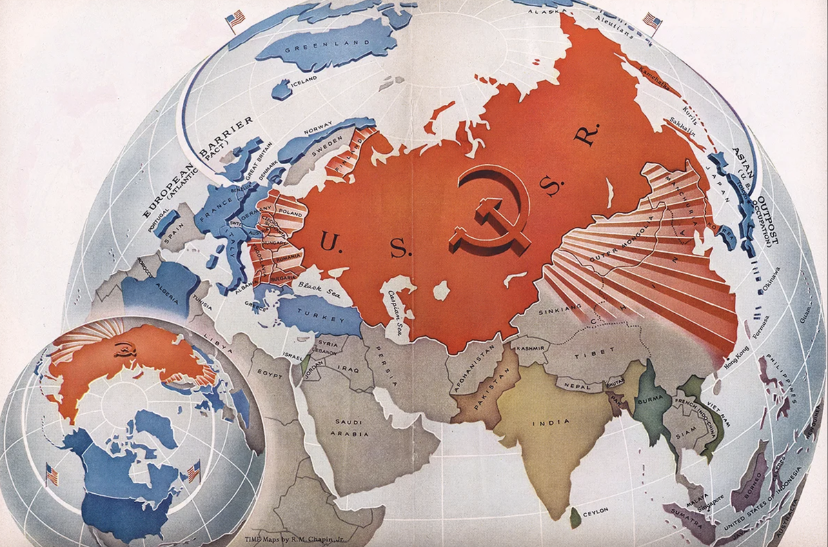 Карта мира во время холодной войны