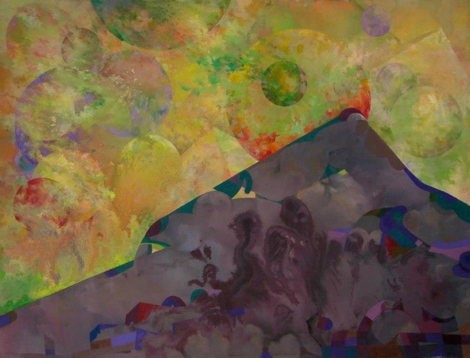 МЕЧТЫ И РЕАЛЬНОСТЬ. Картон, акрил 65х85 см.