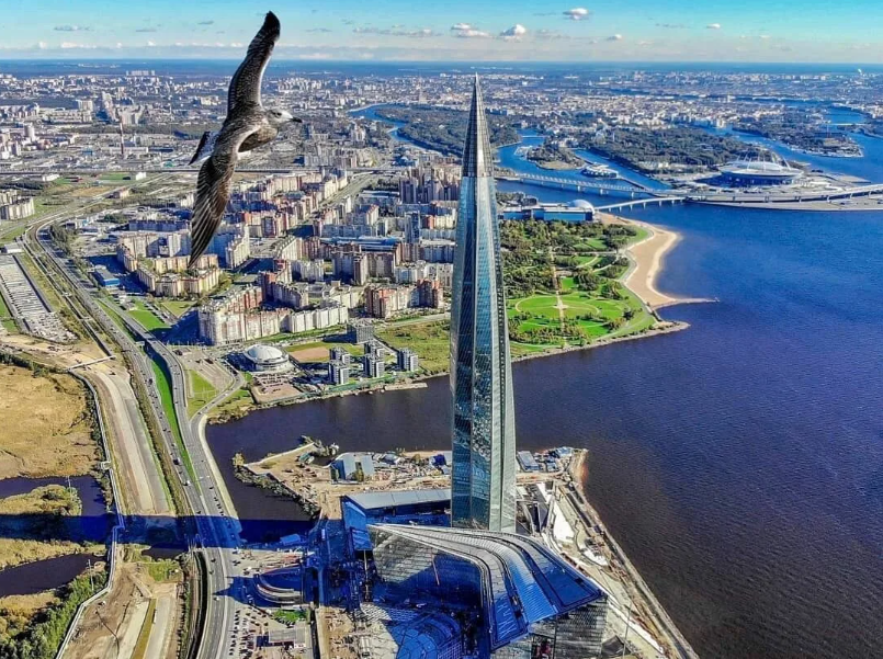 Лахта цент с высоты птичьего полета