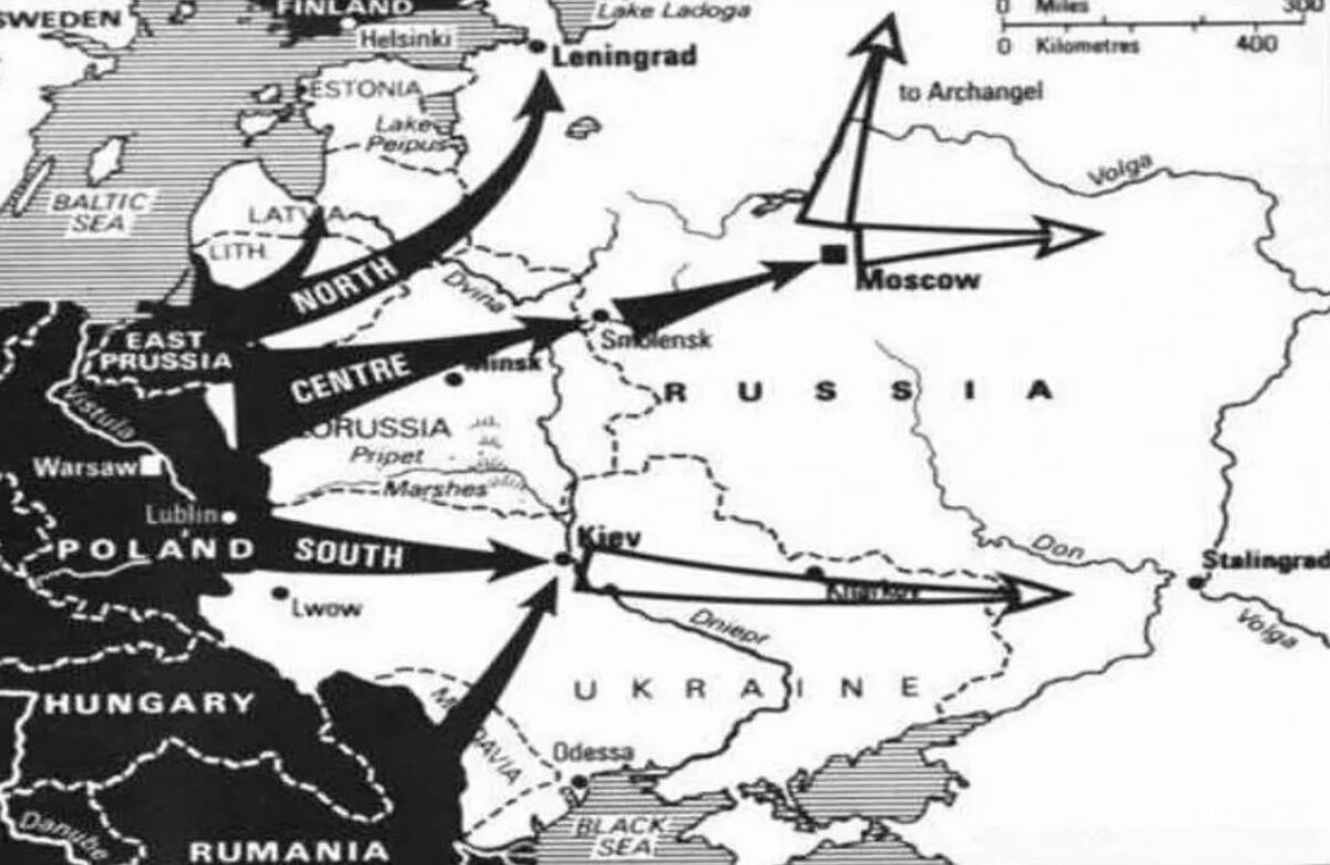 План нападения гитлера. Нападение Германии на СССР план Барбаросса. Карта плана Барбаросса 1941.