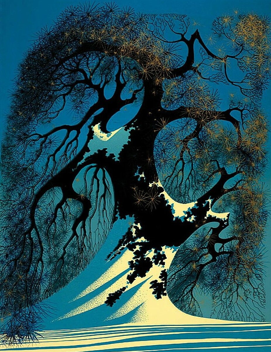 Дерево во сне. Эйвинд Эрл художник. Eyvind Earle(Эрл Ювинд). Эйвинда Эрла (Eyvind Earle). Eyvind Earle картины.