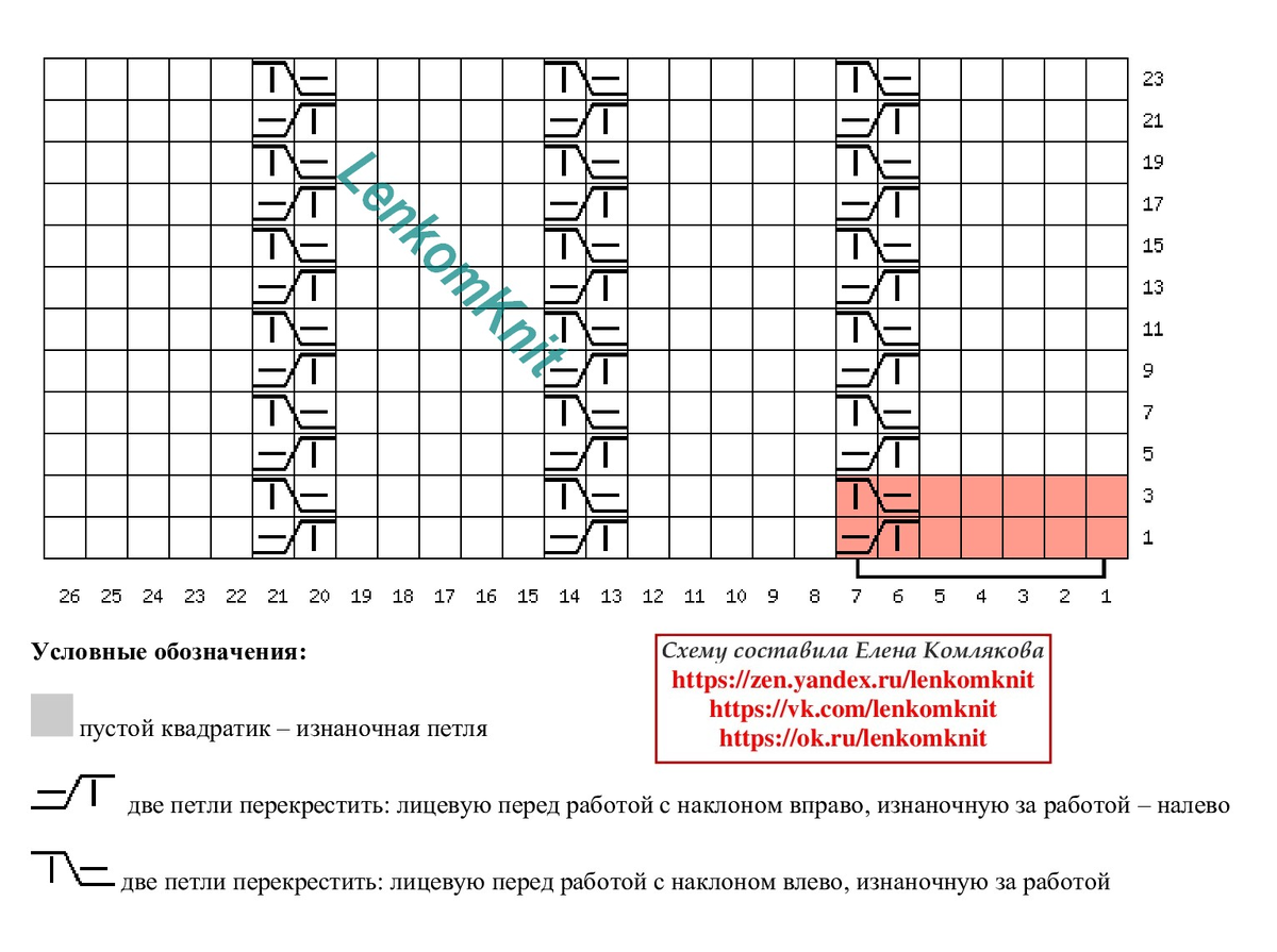 Корейские молодежные безрукавки. Схемы узоров