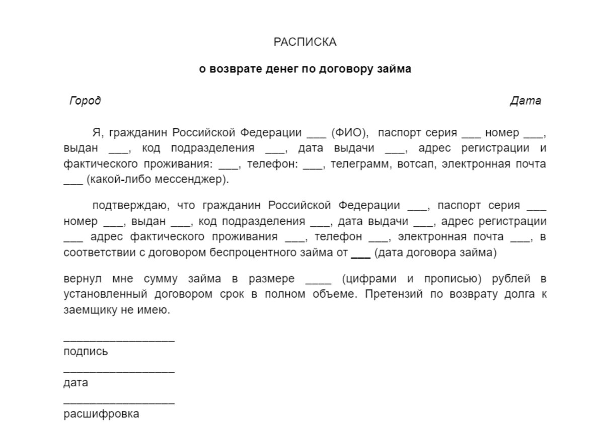 Договор, перевод, расписка: даем в долг безопасно | Life.Profit | Дзен