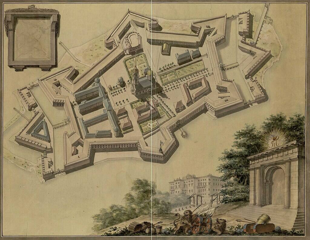 План Петропавловской крепости 1796—1800 годов