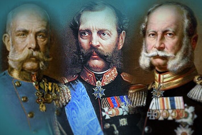 Участники Союза трёх императоров. Вильгельм I, Александр II и Франц-Иосиф. Из открытых источников  