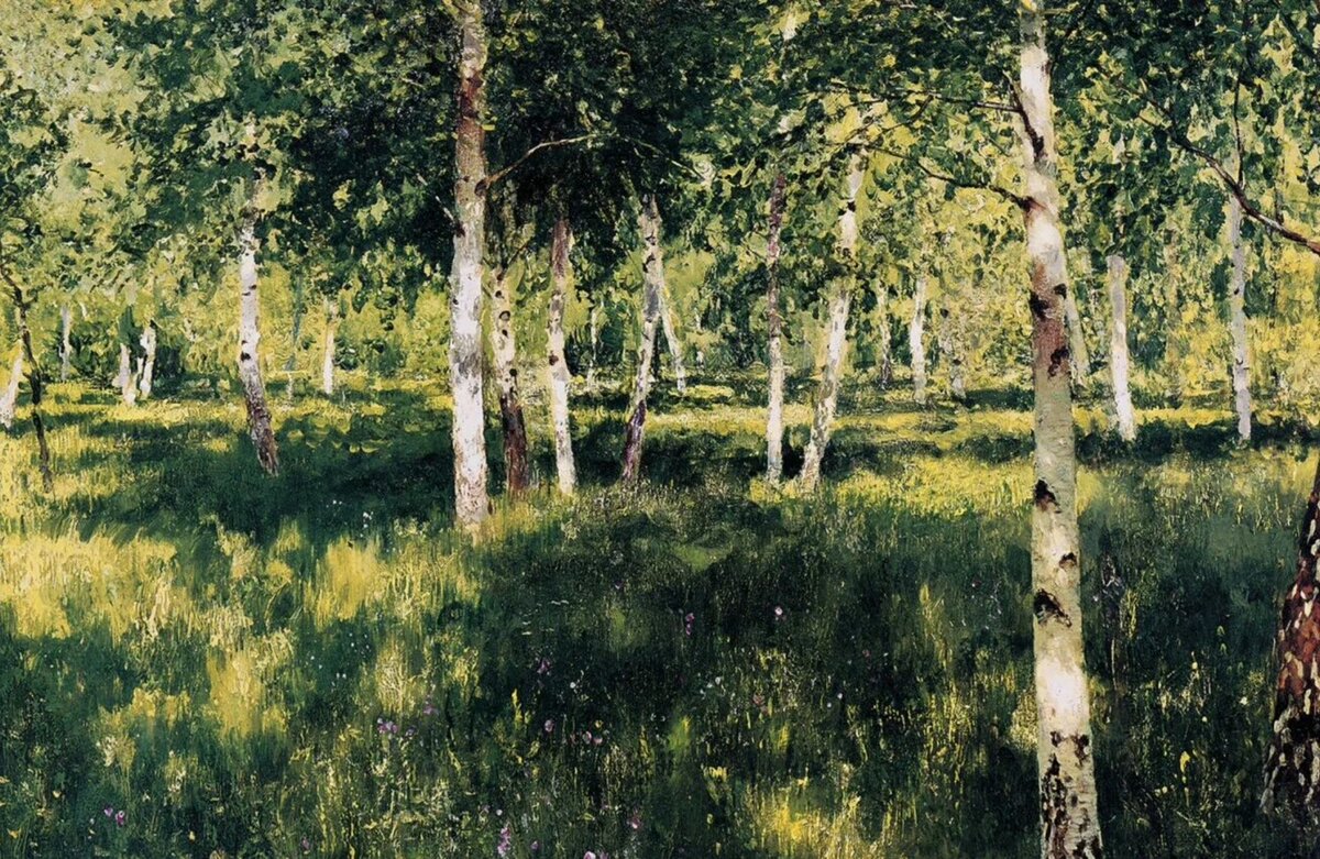 И. Левитан. Берёзовая роща. 1885-1889. Изображение из открытых источников.
