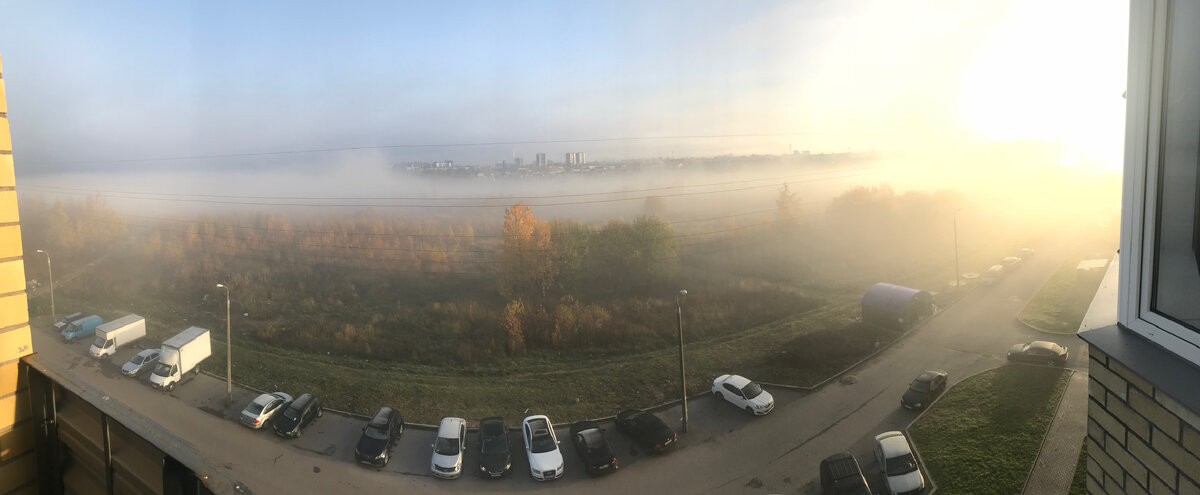 Вид в деревне, октябрь 2018 года, 9 утра ☺️